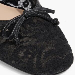 Stuart Weitzman Arabella black lace flats NWOB 8.5 US/EU 9